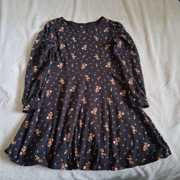 Bundle of Two Girl's Size Large Stripes & Florals Skater Style Casual Dresses - Picture 8 of 11